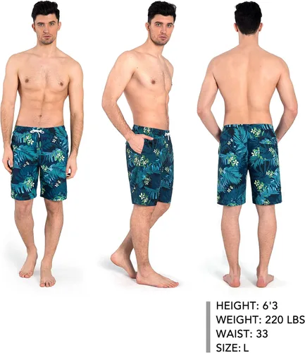 Vista 2 de Actleis Mens Swim Trunks Board Shorts Long Quick Dry Swim Shorts with Mesh Lining us-ls17003