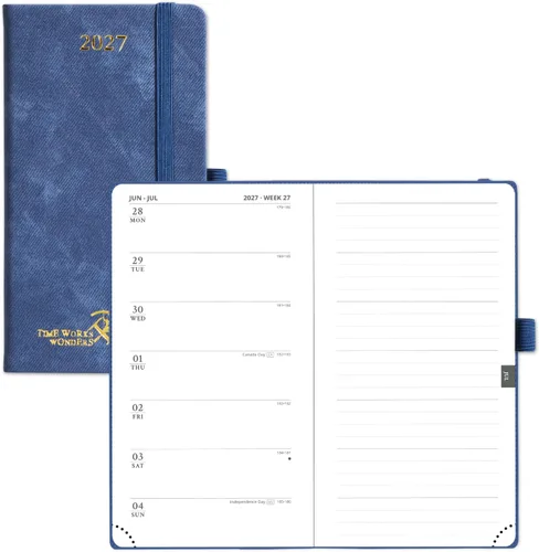 Vista 32 de POPRUN Agenda semanal y mensual 2027, libro de citas grande de 8.5 x 10.5 Verde oliva