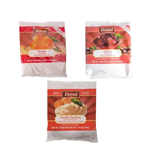 Vista 18 de Royal Gelatin Mix Combo Pack, agente espesante, mezcla de postre (1 cada uno, naranja/lima/fresa)