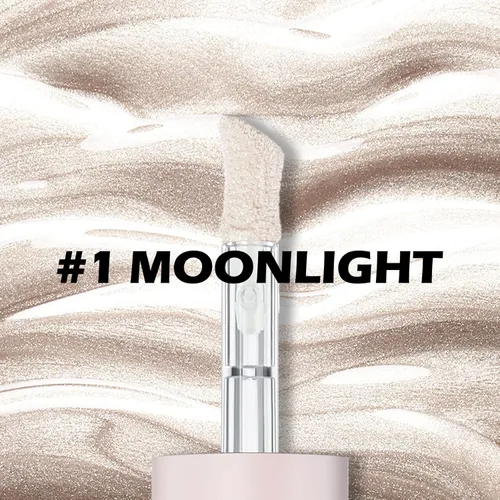 Vista 2 de Erinde Iluminador líquido, Barra bronceadora facial, Acabado natural brillante, Crema iluminadora sedosa y ligera de mezcla fácil, Sin crueldad, 01#