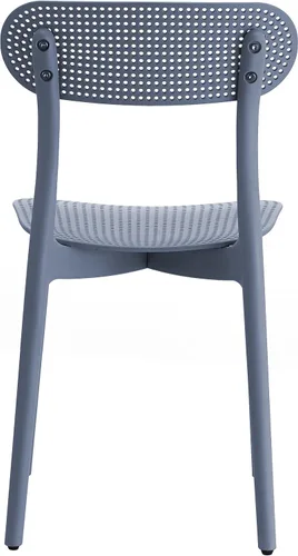 Vista 6 de Silla moderna Zuho para interiores y exteriores (2, gris ancla)
