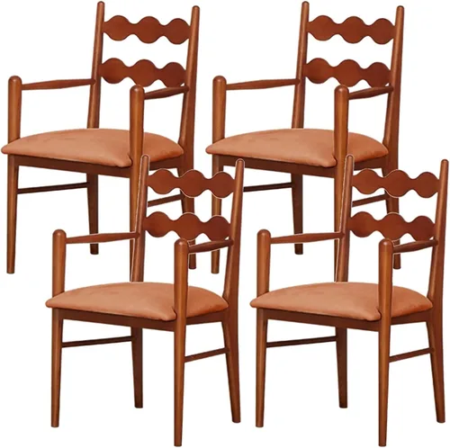 Vista 36 de Sillas de comedor tapizadas, silla de cocina con respaldo, silla de sala de estar con brazos versátil asiento de comedor de granja, sillas