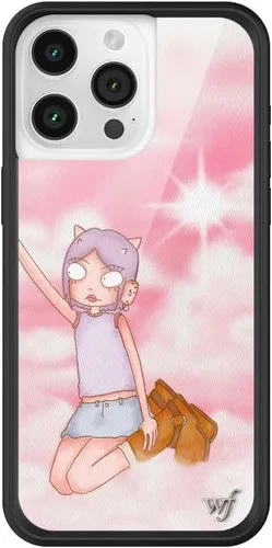 Vista 27 de Wildflower Cases - Funda Surf's Up, Compatible con Apple iPhone 15 Pro Max Moderno, Rojo, Morado, Floral, Verano, Playa - Parachoques Protector