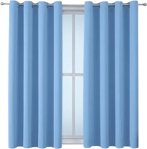Vista 236 de ChrisDowa - Cortinas cortas para ventana de 40 pulgadas para dormitorio - Cortinas cortas con ojales y aislamiento térmico para oscurecer