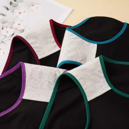 Vista 5 de INNERSY - Ropa interior de algodón para mujer, de talle alto, para posparto, paquete múltiple