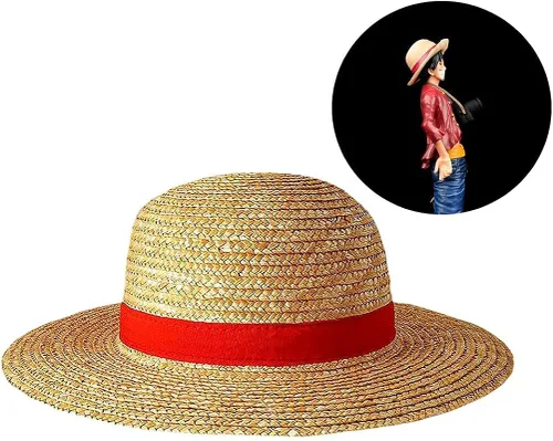 Vista 2 de ariarly Sombrero de pajita, sombrero de paja con cuerda, sombrero de pirata, disfraz de anime, sombrero de paja para niños y adultos