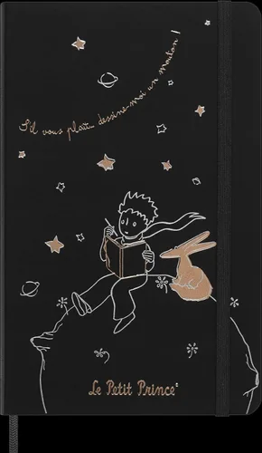 Vista 3 de Moleskine Le Petit Prince - Cuaderno de edición limitada, grande, a rayas, negro, tapa dura (5 x 8.5)