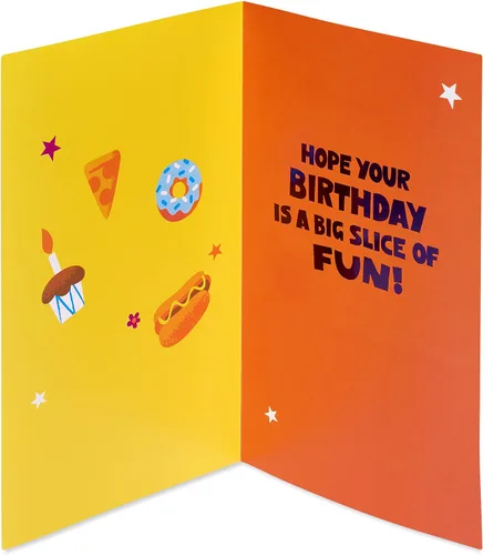 Vista 2 de American Greetings Tarjeta de cumpleaños para niños (Big Slice of Fun)