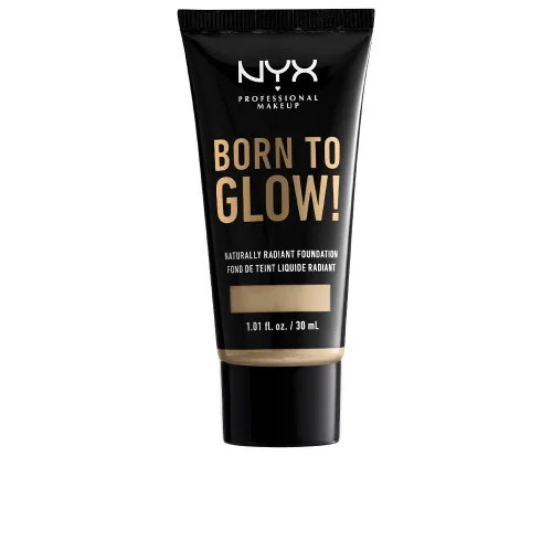 Vista 15 de NYX PROFESSIONAL MAKEUP Base de maquillaje Born To Glow Naturally Radiant, cobertura media - almendra