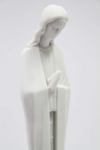 Vista 5 de Vittoria Collection Estatua italiana blanca de 10 pulgadas de alto, Virgen María, Nuestra Señora de Fátima, hecha en Italia