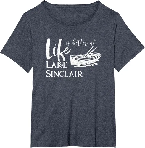 Vista 88 de Life is Better at Lake Sinclair Georgia Camiseta Negro