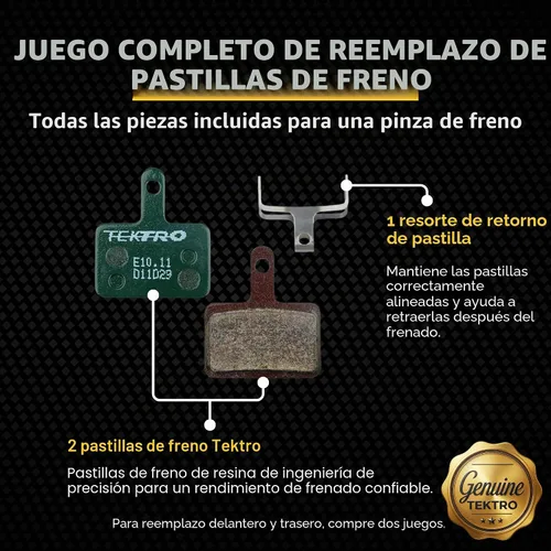 Vista 5 de TEKTRO E10.11 Disc Brake Pads, Resin Compound for Smooth & Powerful Braking