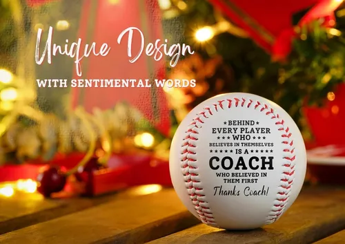 Vista 3 de Regalos de entrenador de béisbol: Béisbol impreso con caja de presentación