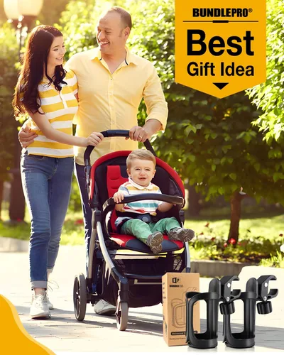 Vista 7 de BUNDLEPRO Portavasos para cochecito, portavasos universal para bicicleta