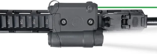 Vista 2 de Crimson Trace CMR-301 Railmaster Pro con láser verde, linterna LED ajustable de 1000 lúmenes y batería recargable para tiro, competición y rango
