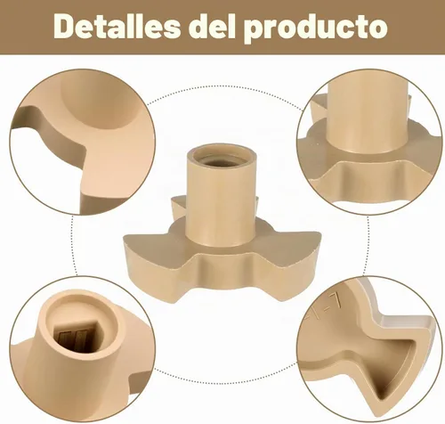 Vista 3 de 2 piezas de acoplador giratorio de microondas, guía de rodillo giratorio para horno de microondas, soporte de guía de rodillo de bandeja de vidrio