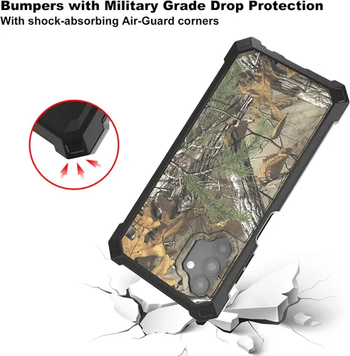 Vista 4 de Ailiber Funda para teléfono Samsung Galaxy A04S, funda A13 con protector de pantalla, protección de estructura de 2 capas, parachoques de TPU