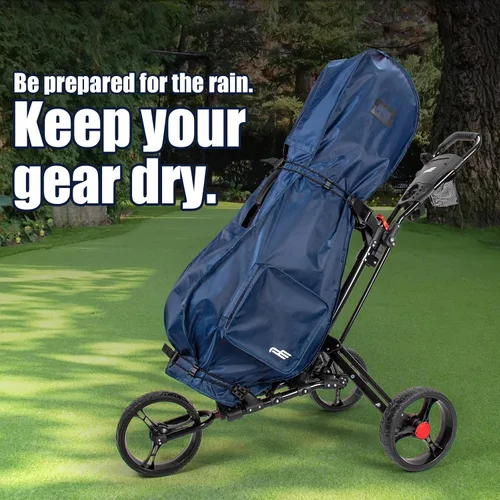 Vista 5 de Funda impermeable de PVC 300D para bolsa de golf, bolsa de golf, duradera, ligera y fácil de maniobrar