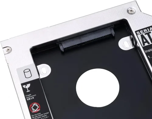 Vista 5 de Bahía óptica 2nd SATA HDD disco duro Caddy CD DVD-ROM para portátil portátil 0.374 in/ 0.500 in para elegir