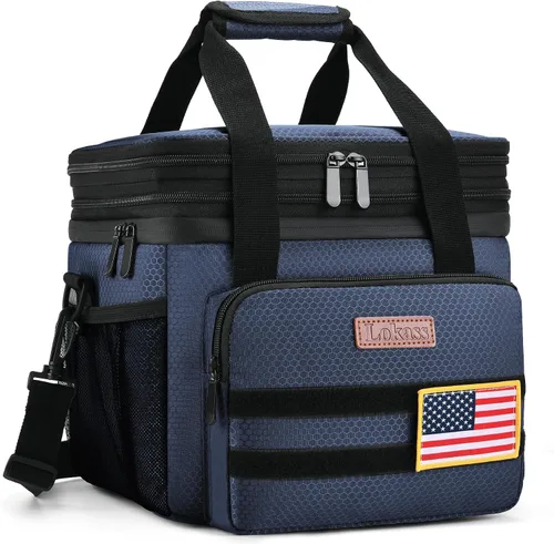 Vista 14 de Lonchera y bolsa de almuerzo para mujeres y hombres, lonchera grande aislada para adultos, a prueba de fugas, bolsa enfriadora para el trabajo