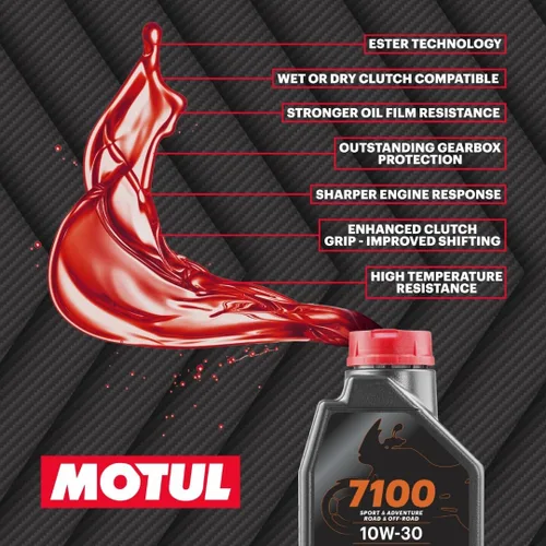 Vista 4 de Aceite Motul 7100 10W30 4T 1 Litro Talla Única
