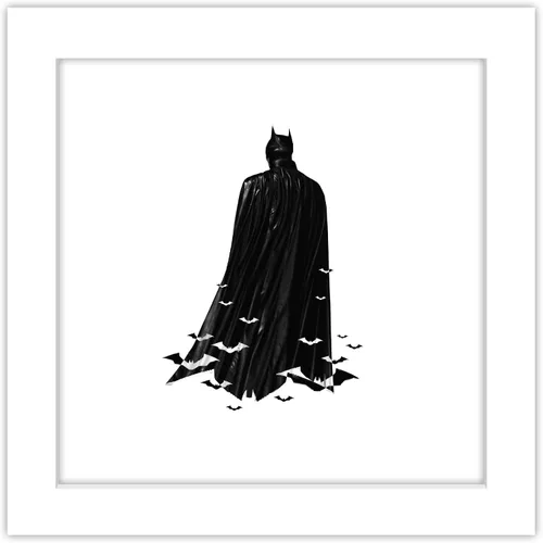 Vista 12 de Gallery Pops DC Comics The Batman - Arte de pared gráfico de capa de murciélago, versión enmarcada negra, 12 x 12 pulgadas