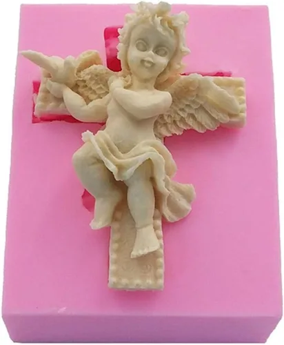 Vista 3 de Molde de silicona 3D para pastel de bebé de paloma de la paz, grado alimenticio, reutilizable, para dulces, chocolates, jabón, velas, fondant