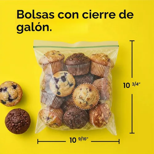 Vista 4 de Bolsas de plástico para almacenamiento de alimentos Glad Flex'N Seal, de galón, 35 unidades (el paquete puede variar)