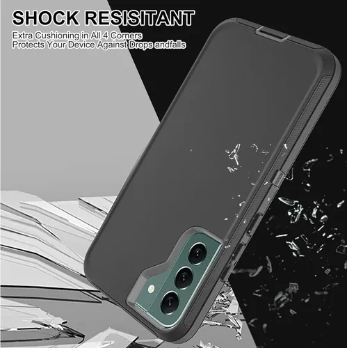 Vista 6 de Funda para Galaxy S22 Plus con protector de pantalla de TPU flexible [2 unidades], 3 en 1, cuerpo completo, a prueba de golpes, resistente a prueba