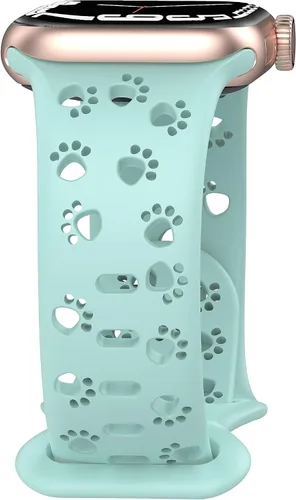 Vista 18 de Correa de silicona compatible con Apple Watch Band de 1.496 in, 1.575 in, 1.614 in, 1.654 in, 1.732 in, 1.772 in, 1.772 in, 1.772 in, 1.772 in