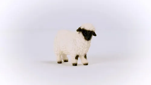Vista 3 de Schleich Farm World - Valais - Juguete de oveja de nariz negra - Juguetes realistas de animales de granja para niños a partir de 3 años