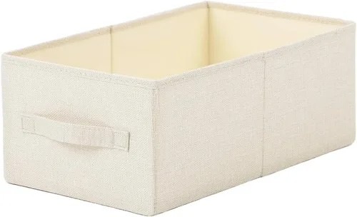 Vista 17 de ALYER Organizador de almacenamiento plegable de tela con asas, contenedor para dormitorio, oficina, armario, bebés, guardería, juguetes, libros