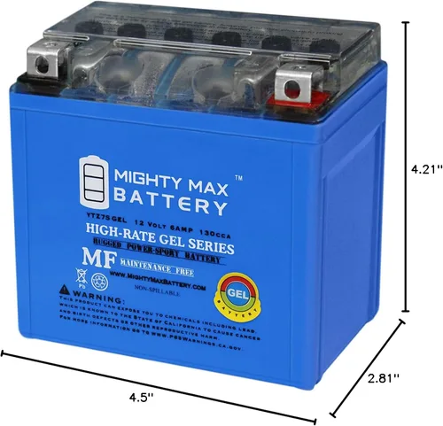 Vista 9 de Mighty Max Battery Batería de gel de 12V 6AH para Honda 450 TRX450ER, TRX450R 2006-2012