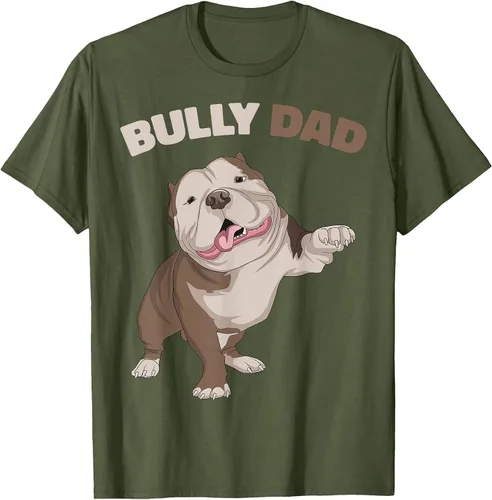 Vista 60 de American Bully Dad Dog Owner Father Funny Men T-Shirt Asphalt Grey