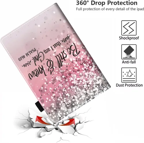 Vista 6 de Funda para tablet Kindle Fire 7 (12ª generación, versión 2022) último modelo de 7 pulgadas, funda delgada de piel sintética con soporte para tarjeta