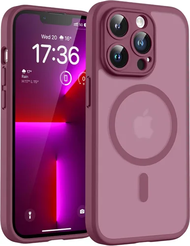Vista 75 de TOCOL Funda para iPhone 11, compatible con Magsafe, protección completa de cámara, imanes integrados, protección contra caídas, funda translúcida