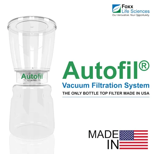 Vista 2 de Foxx Life Sciences -1103-RLS Autofil Unidades de filtro de vacío desechables estériles con membrana PES esterilizadora de 0.2um, 33.8 fl oz