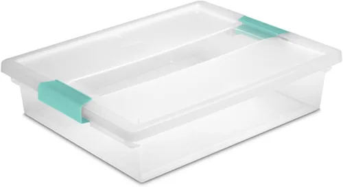 Vista 10 de Sterilite - Juego de 6 cajas con clip, contenedores apilables transparentes de plástico con tapas de cierre, pequeños - Contenedores