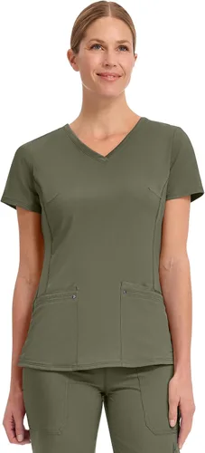 Vista 27 de Healing Hands - Camiseta médica con cuello en V para mujer, suave, elástica Negro