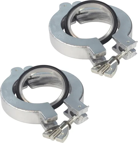 Vista 8 de HFS (R) 5 unids/paquete, KF-16 (NW-16) Juego de abrazaderas de vacío de aluminio, abrazadera de tuerca de ala rápida y anillo de centrado, con junta