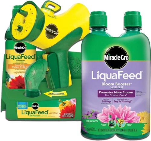 Vista 9 de Miracle-Gro 1016111 LiquaFeed Advance Kit de inicio con alimentador de jardín (paquete de 6), 16 onzas