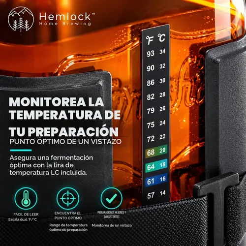 Vista 7 de Hemlock Home Brewing Envoltura térmica de Kombucha - Almohadilla de calentamiento para fermentación con control de temperatura