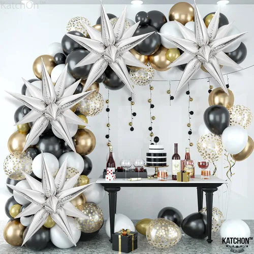 Vista 9 de KatchOn, Globos metálicos grandes de 22 pulgadas y 26 pulgadas, paquete de 56 Decoraciones de fiesta y vaquera disco para niñas y mujeres jóvenes