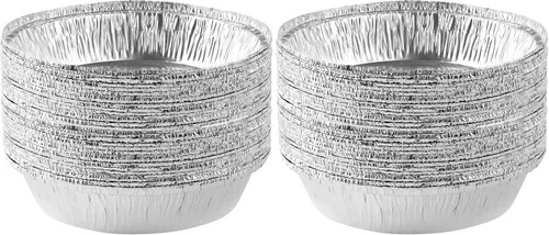Vista 20 de PLASTICPRO Sartenes redondos de aluminio desechables de aluminio de 6.5 pulgadas, aptos para congelador y horno, para hornear, cocinar, almacenar