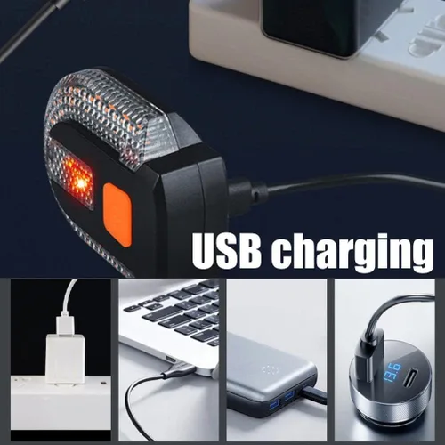 Vista 8 de LED Bicycle Rear Light, Bike Turn Signals with Wireless Remote Control, USB Charging, Bicycle Rear Light, Turn Signal Indicators for Safe Night