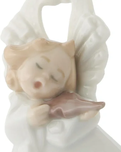 Vista 5 de NAO Melodía de cuerda. Figura de ángel de porcelana.