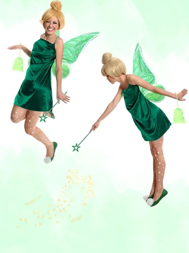Vista 6 de Xtinmee Disfraz de hada de Halloween Pixie Cosplay para mujer, vestido de mariposa con orejas de elfo, accesorios para fiesta