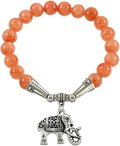 Vista 12 de Falari brazalete de piedras naturales de amuleto de elefante