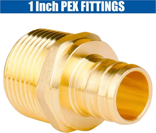 Vista 5 de WHK Paquete de 6 adaptadores PEX-B macho NPT (MNPT) de 1 pulgada x 1 pulgada