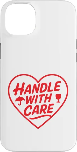 Vista 15 de Handle with Care - Cute Heart Warning Design Case for iPhone 17
